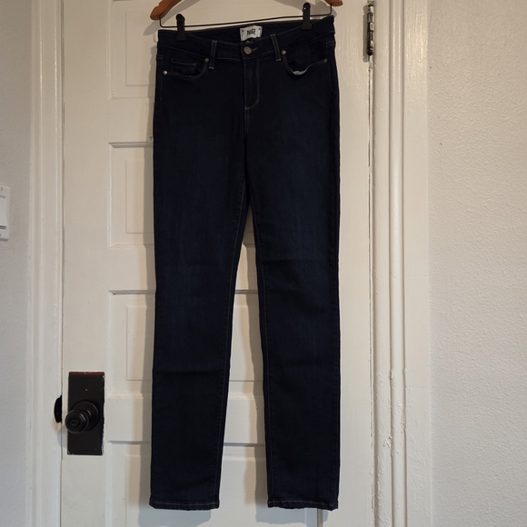 Paige Women's Skyline Skinny Dark Wash Jeans Size 31 - Picture 2 of 8